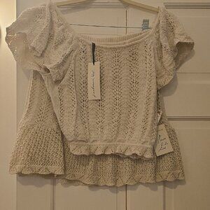 Chic Cream Knit Blouse